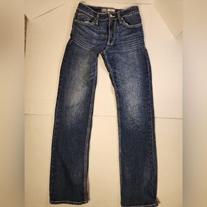 BKE BUCKLE Jake Bootleg Stretch Jeans 28L Thick Stitch Comfort Casual Blue